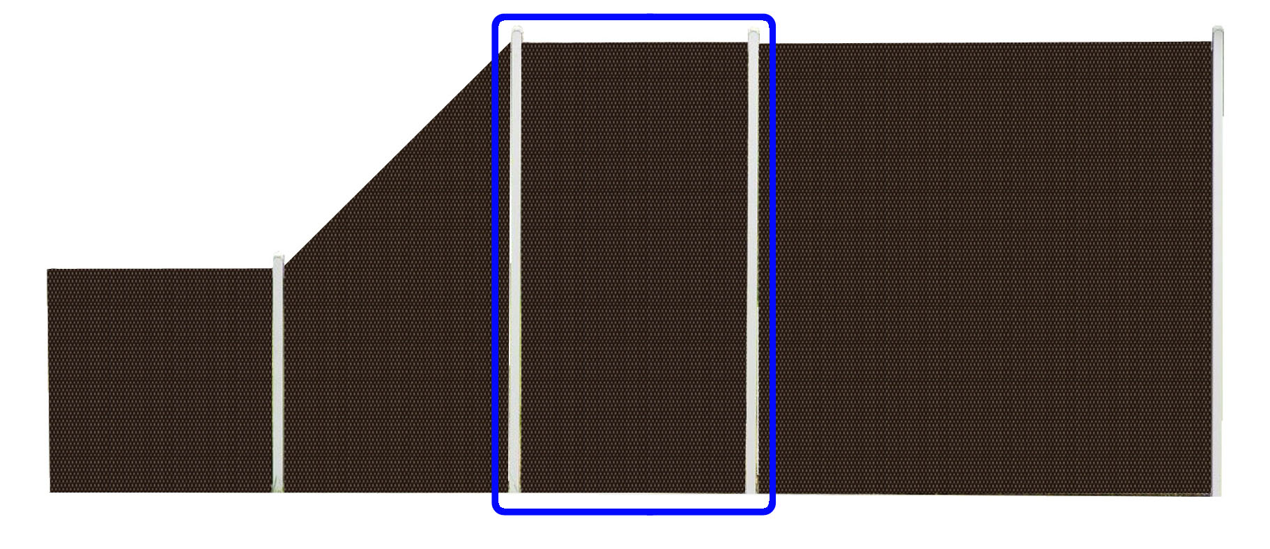 Płot Panelowy Dwustronny 180x180cm Technorattan – kolor brąz jasny + ciemny